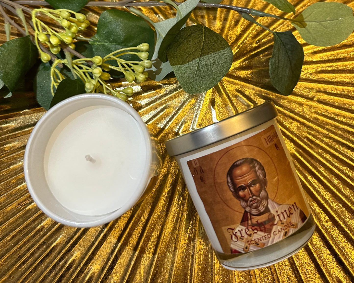 Fresh Linen Candle - St Nicholas - 6 Left